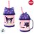 Caneca com Canudo e Tampa - Kuromi - Hello Kitty - 360ml - 1 unidade - Plasútil - Rizzo - Imagem 2