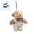 Chaveiro Urso de Pelúcia - Macacão e Camisa Xadrez - Marrom - 8x11x4cm - 1 unidade - Rizzo - Imagem 2