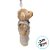 Chaveiro Urso de Pelúcia - Macacão e Camisa Xadrez - Marrom - 8x11x4cm - 1 unidade - Rizzo - Imagem 3