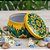 Lata De Metal Estampa De Mandala - Amarelo, Azul e Verde - 7x7x4cm - 130ml - 1 unidade - Rizzo - Imagem 1