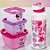 Conjunto Garrafa com Canudo e 3 Potes - Minnie Mouse Rosa - 1 unidade - Disney Original - Rizzo - Imagem 1