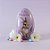 Ovo de Metal de Páscoa - Coelho Flores - Roxo - 11,3x6,8x7cm - 1 unidade - Rizzo - Imagem 1