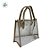 Sacola Transparente PVC com Alça de Couro Dourado - 22x11x19cm - 1 unidade - Rizzo - Imagem 2