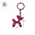 Chaveiro Metal - Cachorro Balão - Rosa Furta-Cor - 5x4,5cm - 1 unidade - Rizzo - Imagem 3