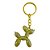 Chaveiro Metal - Cachorro Balão - Amarelo Furta-Cor - 5x4,5cm - 1 unidade - Rizzo - Imagem 2