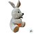 Coelho de Pelúcia Branco - Abraçando Cenoura - 22cm - 1 unidade - Rizzo - Imagem 2