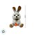 Coelho de Pelúcia Branco - Abraçando Cenoura - 22cm - 1 unidade - Rizzo - Imagem 6