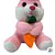Coelho de Pelúcia Rosa - Abraçando Cenoura - 22cm - 1 unidade - Rizzo - Imagem 3