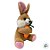 Coelho de Pelúcia Marrom - Abraçando Cenoura - 22cm - 1 unidade - Rizzo - Imagem 2