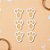 Pegadas de Coelho em EVA - Laranja/Branco com Glitter - 6 unidades - Rizzo - Imagem 1