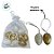 Saco de Ovinhos de Páscoa Decorativos para Pendurar - Dourado e Branco - 4cm - 9 unidades - Cromus - Rizzo - Imagem 2