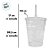 Copo Twister Tampa e Canudo - Cristal - 300 mL - 1 unidade - Rizzo - Imagem 3