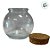 Pote de Vidro Formato Bolha com Tampa de Rolha - 6x6cm - 100ml - 1 unidade - Rizzo - Imagem 2