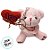 Chaveiro de Pelúcia - Ursinho Rosa com Balão de Coração - 9x12x7cm - 1 unidade - Rizzo - Imagem 2