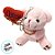 Chaveiro de Pelúcia - Ursinho Rosa com Balão de Coração - 9x12x7cm - 1 unidade - Rizzo - Imagem 3