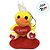 Chaveiro de Pelúcia Te Amo - Pato com Coração - 10x12x6cm - 1 unidade - Rizzo - Imagem 2