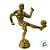 Enfeite Decorativo de Futebol - Jogador Chutando Bola - Dourado - 12,5x10cm - 1 unidade - Rizzo - Imagem 2