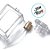 Frasco para Perfumaria de Vidro Retangular para Perfume - Spray Dourado com Tampa Transparente - 50ml  - 1 unidade - Riz - Imagem 2
