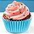 Mini Forminha Para Cupcake Impermeável -  Azul Claro - 4,1x2,6cm - 45 unidades - Regina - Rizzo - Imagem 1