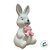 Enfeite Decorativo de Páscoa em Dolomita - Coelho Fosco com Laço em Pé - 10x9,5x19cm - 1 unidade - Rizzo - Imagem 4