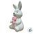 Enfeite Decorativo de Páscoa em Dolomita - Coelho Fosco com Laço em Pé - 10x9,5x19cm - 1 unidade - Rizzo - Imagem 5
