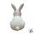 Enfeite Decorativo de Páscoa em Dolomita - Coelho Fosco com Laço Sentado - 13x9x17cm  - 1 unidade - Rizzo - Imagem 3