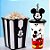 Kit Cinema - Balde de Pipoca e Copo com Pin e Canudo - Mickey Mouse - Disney Original - 1 unidade - Plasútil - Rizzo - Imagem 1