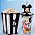 Kit Cinema - Balde de Pipoca e Copo com Canudo - Mickey Prata - Disney Original - 1 unidade - Plasútil - Rizzo - Imagem 1