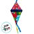 Balão Decorativo Pequeno Festa Junina - Vermelho com Flores - Fita Azul - 12x27x12cm - 1 unidade - Rizzo - Imagem 2
