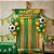 Cortina Decorativa Metalizada Verde e Amarelo - 2m - 1 unidade - Rizzo - Imagem 1