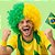 Peruca Brasil - Back Power Verde e Amarelo  - 1 unidade - Rizzo - Imagem 1