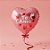 Balão de Festa Microfoil Coração - Rosa Escuro - Te Amo - 25cm - 50 unidades - Rizzo - Imagem 1