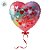 Balão de Festa Microfoil Coração - Rosa e Roxo- Te Amo - 25cm - 1 unidade - Rizzo - Imagem 2