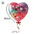 Balão de Festa Microfoil Coração - Rosa e Roxo- Te Amo - 25cm - 1 unidade - Rizzo - Imagem 3