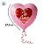 Balão de Festa Microfoil Coração - Rosa - Te Amo - 25cm - 50 unidades - Rizzo - Imagem 3