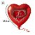 Balão de Festa Microfoil  Coração - Vermelho - Te Amo - 25cm - 1 unidade - Rizzo - Imagem 3