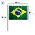 Bandeira de Tecido com Haste - Brasil - 38cm - 1 unidade - Rizzo - Imagem 3