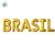 Balão de Festa Microfoil - Brasil - Dourado - 40cm - 1 unidade - Rizzo - Imagem 2