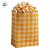 Saquinho de Papel Para Pipoca ou Hot Dog Xadrez - Amarelo - 14cm - 50 unidades - Rizzo - Imagem 1