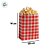Saquinho de Papel Para Pipoca ou Hot Dog Xadrez - Vermelho - 14cm - 50 unidades - Rizzo - Imagem 3