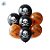 Balão de Festa Látex 12" Halloween - Caveiras - Laranja e Preto - 6 unidades - Partiufesta - Rizzo - Imagem 2