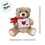 Urso de Pelúcia com Cartinha de Amor - Marrom Claro - 23x26x18cm - 1 unidade - Rizzo - Imagem 3