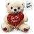 Urso de Pelúcia com Coração Decorado - Branco - 18x23x17cm - 1 unidade - Rizzo - Imagem 2
