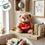 Urso de Pelúcia com Coração Decorado - Branco - 18x23x17cm - 1 unidade - Rizzo - Imagem 4