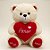 Urso de Pelúcia Branco com Coração - 25x28x20cm - 1 unidade - Rizzo - Imagem 1