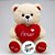Urso de Pelúcia Branco com Coração - 25x28x20cm - 1 unidade - Rizzo - Imagem 2