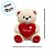 Urso de Pelúcia Branco com Coração - 25x28x20cm - 1 unidade - Rizzo - Imagem 3