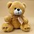 Urso de Pelúcia com Laço - Marrom Claro - 17x21x12cm - 1 unidade - Rizzo - Imagem 1