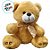 Urso de Pelúcia com Laço - Marrom Claro - 17x21x12cm - 1 unidade - Rizzo - Imagem 2