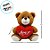 Urso de Pelúcia com Coração Amor - Marrom - 17x21x12cm - 1 unidade - Rizzo - Imagem 3